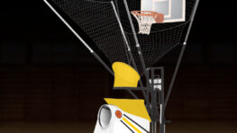 Photograph of MyShootAway basketball shooting machine