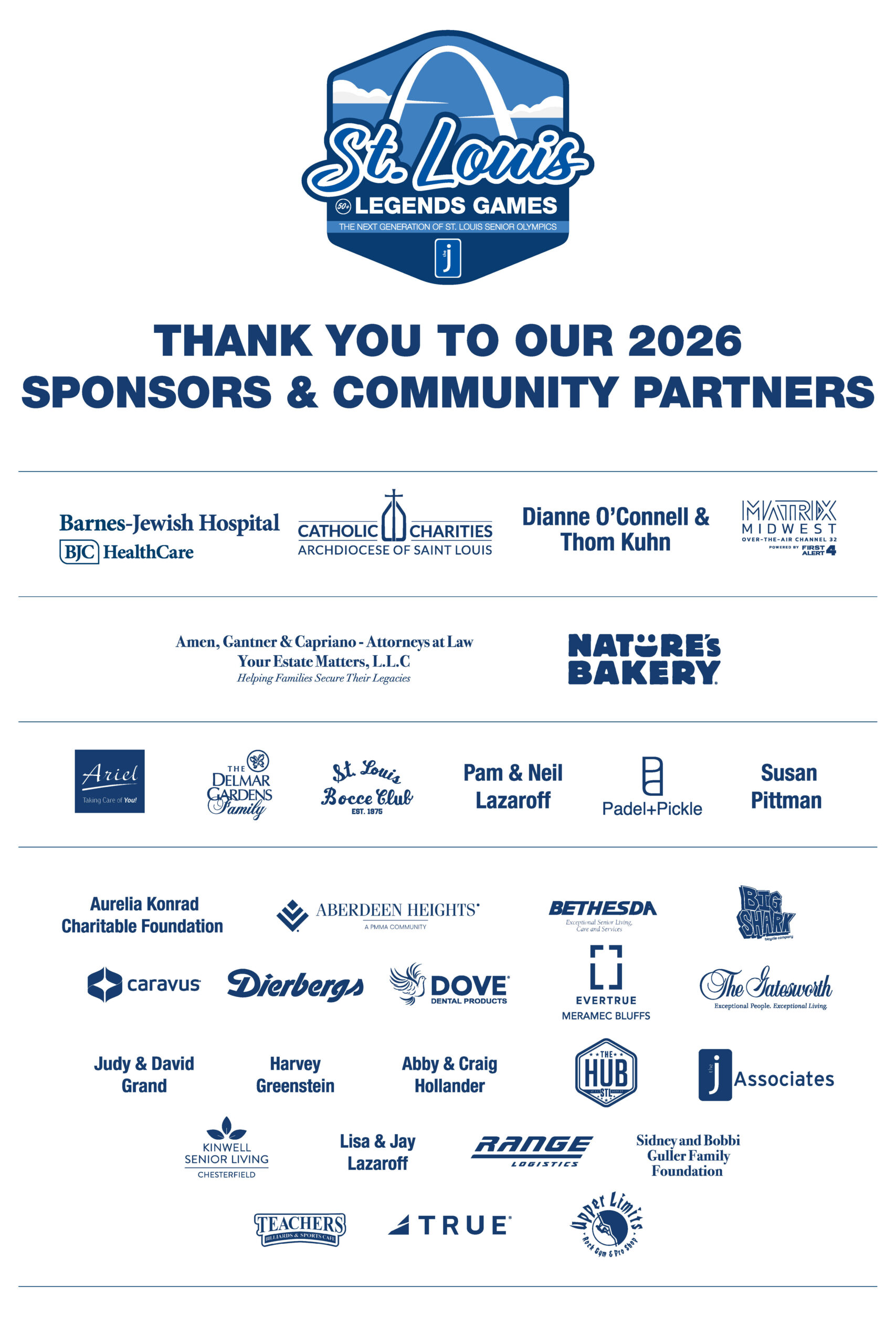 sponsor names and logos (as of 05-13-2026)