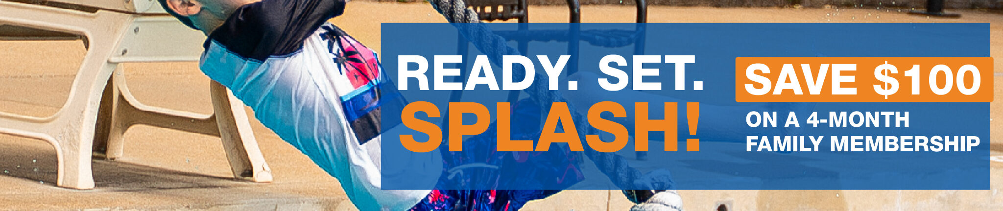 Ready. Set. Splash! SWave 100 on a 4-Month Family Membership this May 2026.