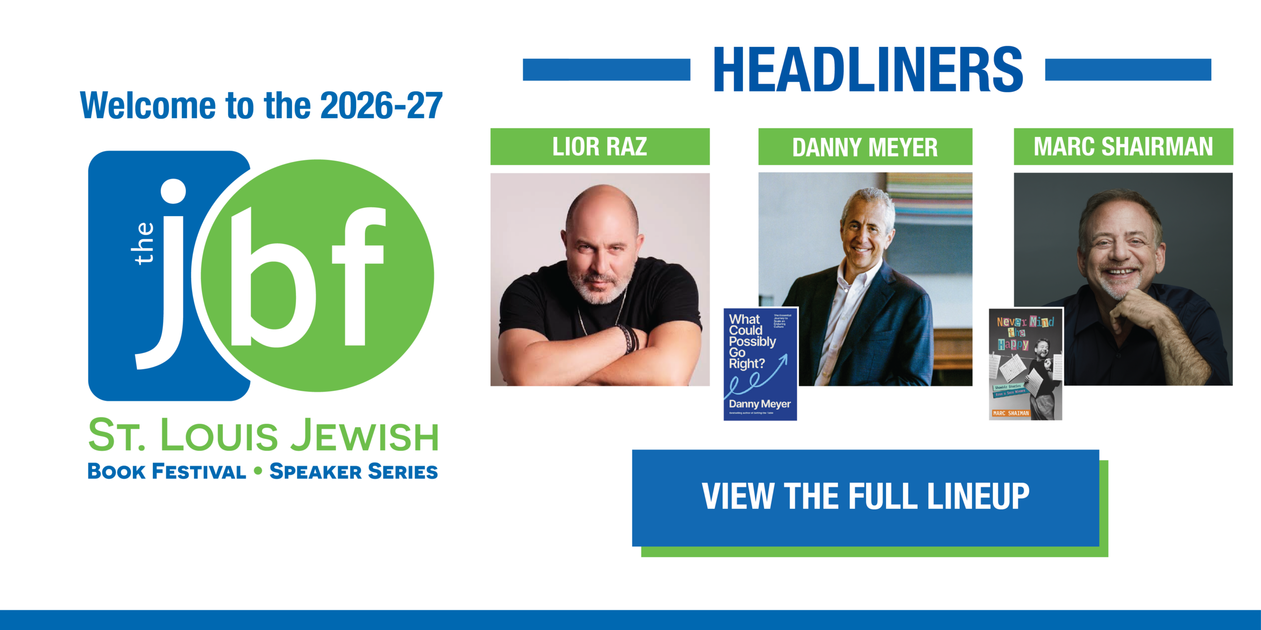 Jewish Book Festival Headliners - View the Lineup!