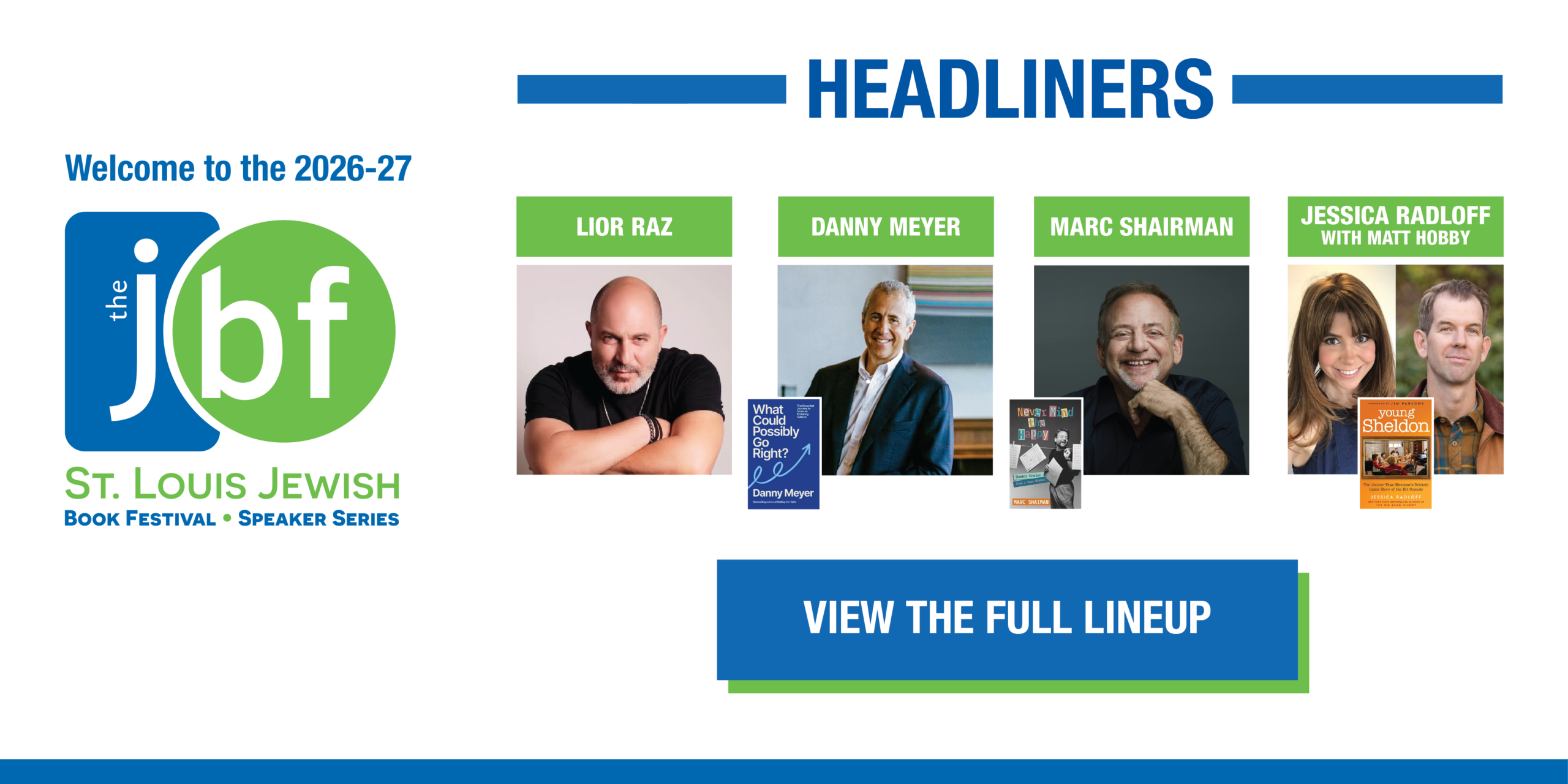 Jewish Book Festival Headliners - View the Lineup!